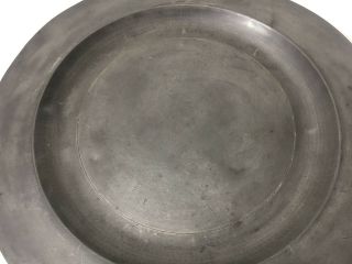 Vintage Large Pure Pewter Platter,  18 