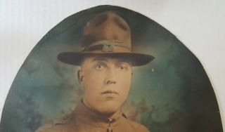 WWI Veteran Identified Tinted Photo Dennis Cleveland Morrisville VT 2