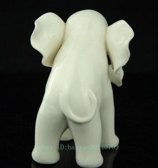 Precious Hand Painted Porcelain Mother Elephant and Calf Figurine c01 4