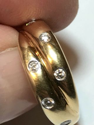 Tiffany & Co 18K /Platinum Pave` Diamond Crossover Etoile Ring - size 6 2