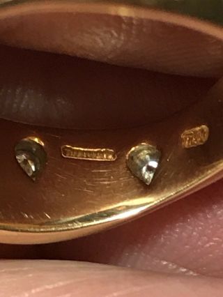 Tiffany & Co 18K /Platinum Pave` Diamond Crossover Etoile Ring - size 6 5