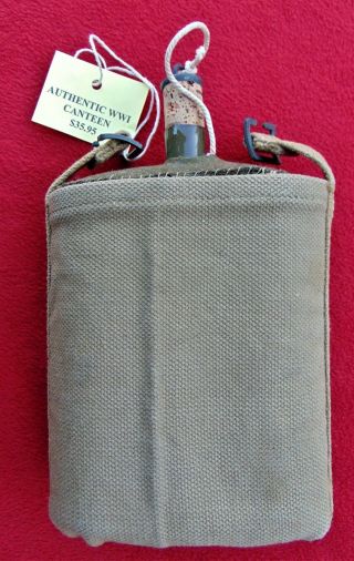 Wwi British Army Canteen 1916 Rare With Canvas Cover From Dad 