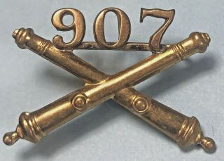 Ww2,  Us 101st Ab Div. ,  907th Glider Field Artillery,  Collar Insignia,  Cb,  Named