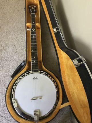 Vintage Aida 5 String Banjo With Hard Case
