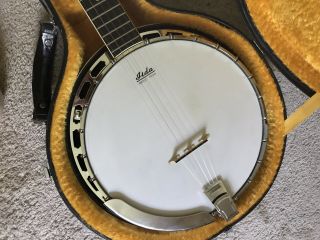 Vintage Aida 5 String Banjo With Hard Case 4