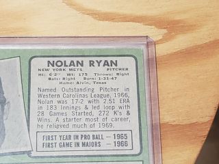 1971 Topps 513 Vintage Nolan Ryan Card (NM) 8