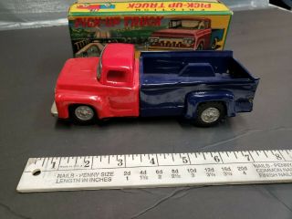 Vintage Tin Toy Friction Pick Up Truck Japan See Photos