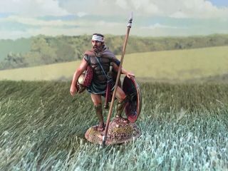 First Legion Ag059 Hoplite With Bandaged Head And Dory Ancient Greece