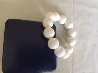 A Contemporary Chinese Carved White Jade/Stone bracelet. 3
