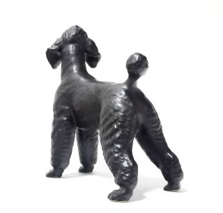 Porcelain figurine Poodle black.  Europe,  20th century. 5