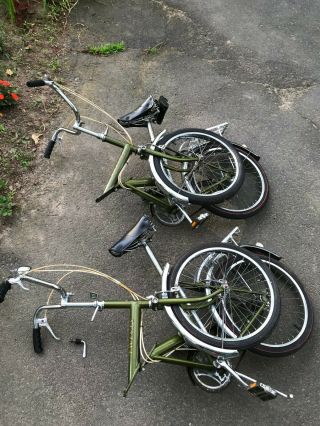 Twin set of Vintage The Raleigh Twenty Folding Bicycles,  Nottingham England 8