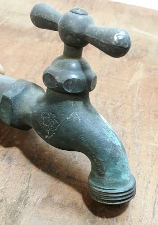 Antique Vintage Brass Garden Hose Water Spigot Faucet Knob Steampunk (1) 3