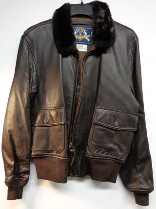 Wonderful Vintage G1 Cooper Leather Flight Jacket 46r