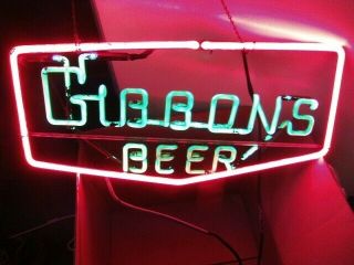 Gibbons beer VERY RARE VINTAGE neon sign Wilkes Barre PA 2