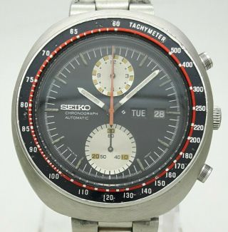 Vintage Seiko Chronograph Ufo 6138 0011 Automatic Japan 44mm Watch Apr 1977
