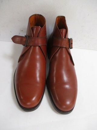Vintage Old Stock Brown Leather Nettleton Ankle Boots Buckle Size 9 D