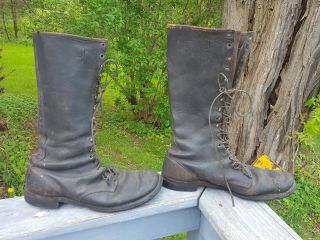 Vintage 1930 ' s Early 40 ' s Leather Motorcycle Dirt Track Racing Boots 15 