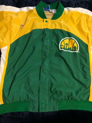 Vintage 1990s Champion Seattle Sonics Warmup Jacket Large Shawn Kemp Gary Payton