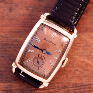 Vintage Bulova Watch Ca1930s | Rose Dial,  Rose Gold Filled Case