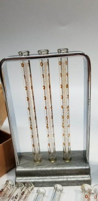 Vintage Wintrobe Sedimentation Rack,  12 Tubes,  2 Centrifuge Sleeves by Clay - Adams 2