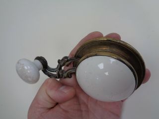 Antique/Victorian Servants Bell Pull Ceramic & Brass Doorbell 4