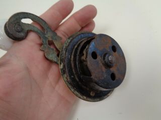 Antique/Victorian Servants Bell Pull Ceramic & Brass Doorbell 5