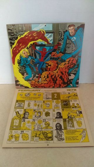 Vintage 1978 The Spider - Man Mighty Marvel Comics Calendar 4