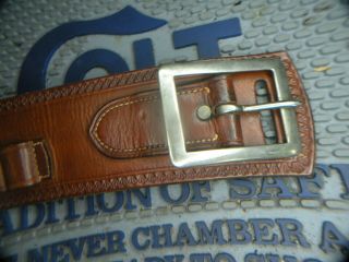 Vintage V.  L.  & A.  double loop holster w/ cartridge belt,  Colt saa,  44C,  TOOLED 4