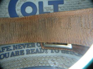 Vintage V.  L.  & A.  double loop holster w/ cartridge belt,  Colt saa,  44C,  TOOLED 7