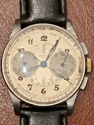 Rare Vintage Girard Perregaux Chronograph Pilots Wristwatch
