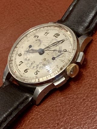 Rare Vintage Girard Perregaux Chronograph Pilots Wristwatch 4