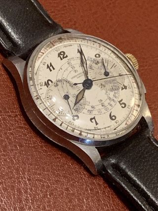 Rare Vintage Girard Perregaux Chronograph Pilots Wristwatch 5