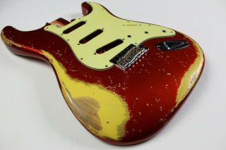 MJT Official Custom Vintage Age Nitro Guitar Body Mark Jenny VTS Candy Apple Red 2