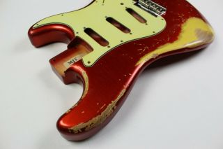 MJT Official Custom Vintage Age Nitro Guitar Body Mark Jenny VTS Candy Apple Red 3