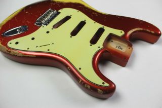 MJT Official Custom Vintage Age Nitro Guitar Body Mark Jenny VTS Candy Apple Red 4