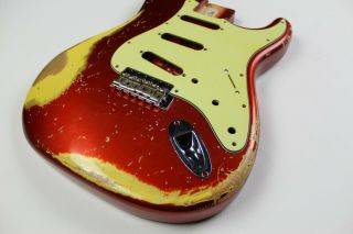 MJT Official Custom Vintage Age Nitro Guitar Body Mark Jenny VTS Candy Apple Red 5