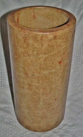 Antique Tall Primitive Stoneware Crock Pottery Vase Utensil Pot Butter Churn 12 "