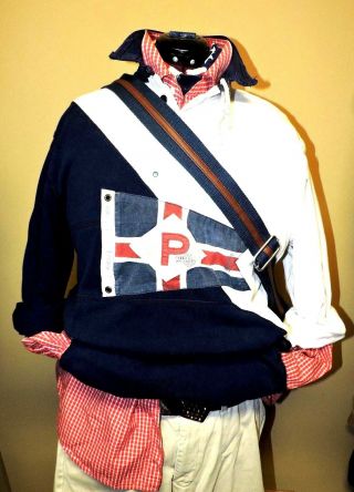 Ralph Lauren Vintage Pullover (shelter Island) British Pennant Men 