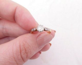 18ct Gold Diamond Ring,  Art Deco 1/2 Carat Diamond Solitaire 18k 750