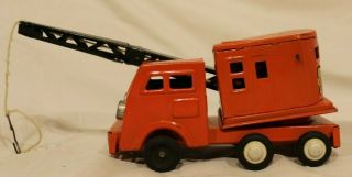 Vintage 1950s Marx Toys,  Tin Litho Orange Crane,  Friction Toy,  Rare & Collectibl