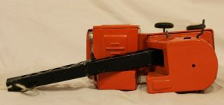 Vintage 1950s Marx Toys,  Tin Litho Orange Crane,  Friction Toy,  Rare & Collectibl 5
