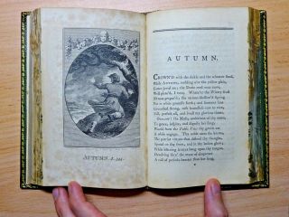 1799 The Seasons WITH EXQUISITE FORE - EDGE PAINTING Binding THOMSON Antique Book 10