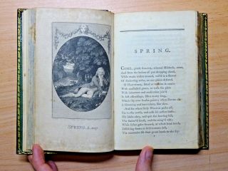 1799 The Seasons WITH EXQUISITE FORE - EDGE PAINTING Binding THOMSON Antique Book 8