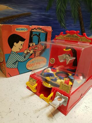 Remco 1959 Coney Island Penny Machine With Box And Prizes