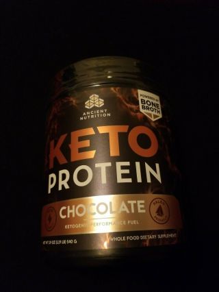Ancient Nutrition Ketogenic Protein Powder,  Chocolate - 19 Oz / 1.  19 Lb / 540 G