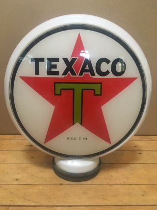 Vintage Texaco Glass Lens Globe Hull 1 - 40 Gas Pump Oil