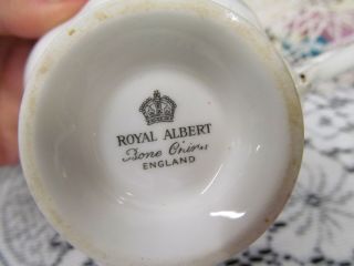 ROYAL ALBERT tea cup and saucer avon shape floral rose pattern teacup wide set 7