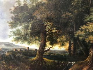 FINE OLD MASTER LANDSCAPE OIL PAINTING ANTIQUE 19th Century 3