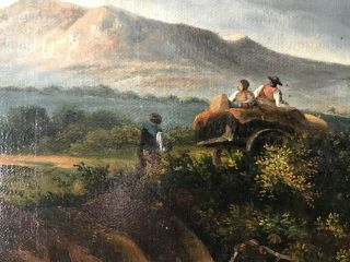 FINE OLD MASTER LANDSCAPE OIL PAINTING ANTIQUE 19th Century 7