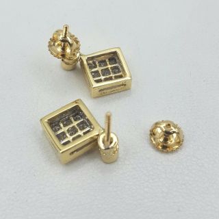 Art Deco 18 k Yellow Gold Diamond Earrings 2
